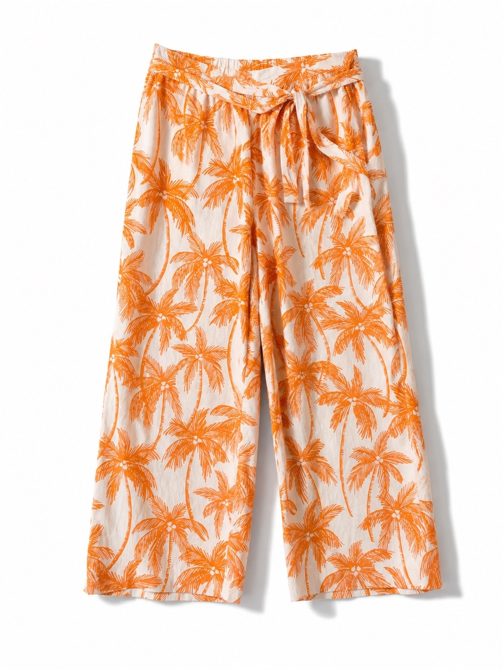 Future Collective Alani Noelle XXL Linen Blend Palm Print Wide Leg Pants - Picture 1 of 9
